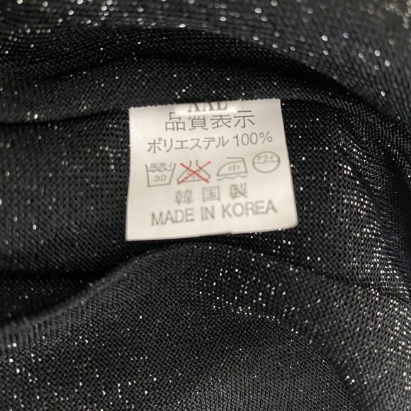 Black Sheer Blouse Womens 2XL Ruffle Textured Stripe Party Top Flowing - Picture 4 of 5